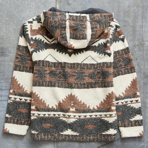 Pull en cuir à capuche pour homme Grace Collection, coupe classique, décontracté, hiver, écologique, respirant, doublé, motif uni - Product Image 4