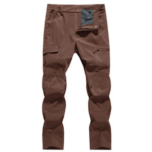 Pantalon cargo softshell pour homme, doublé polaire, chauffant, coupe-vent, imperméable, respirant, tactique, chaud, pour ski, randonnée, neige - Product Image 5