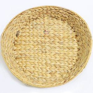 Handwoven Modern Water Hyacinth Eco-Friendly Removable Portable Pet <b>Bed</b> for Cats & Small Pets - Product Image 3