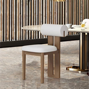 Chaise de salle à manger latérale de dossier et de siège de tapisserie d'ameublement luxueuse - Product Image 1