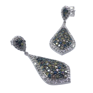 Pendientes de Plata de Ley 925 con Diamantes, Corte Redondo, Micro Pavé, Geométricos, Minimalistas, para Uso Diario, 2.83 Ct - Product Image 6