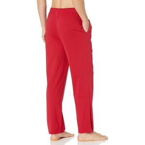 Trending Red Solid Jersey Men Lounge Pyjama Pants Button Fly <b>Drawstring</b> Elastic Waist Soft <b>Trouser</b> - Product Image 2