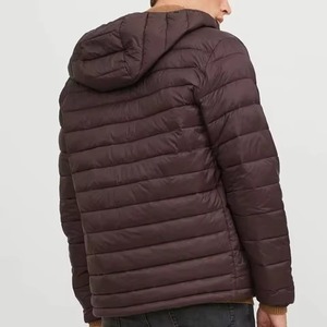 Custom High Quality Men's Winter Puffer Jackets Casual <b>Reversible</b> down <b>Coat</b> with Zipper Closure Plus Size Available Plain Color - Product Image 3