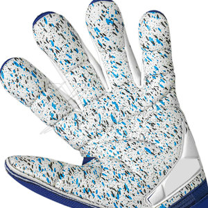 Gants de gardien de but en cuir à doigts entiers, avec grip en latex, design respirant, fermeture auto-agrippante réglable, unisexe, pour l'entraînement - Product Image 6
