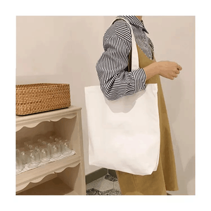 Bolsa de Compras de Lona de Algodón con Logotipo Personalizado, Ecológica, Informal, con Asa Larga y Correa para el Hombro, Reutilizable, Deportiva - Product Image 5
