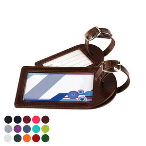 Étiquette de bagage en cuir PU vierge personnalisable avec logo, pour cadeau promotionnel, voyage, avion, bagages, haute qualité - Product Image 4