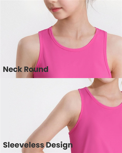 Camisetas Deportivas de Nailon y Elastano para Niñas, para Uso Diario Escolar, de Secado Rápido, Protección Solar UPF 50+, Estilo Racerback - Product Image 3