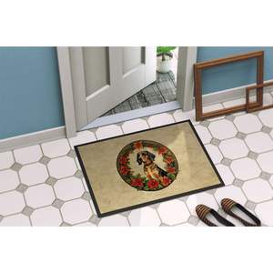New American English Coonhound <b>Christmas</b> Flowers Doormat Non-Slip Indoor Outdoor 18H X 27W <b>Rug</b> for Entryway Washable Low Pile - Product Image 4