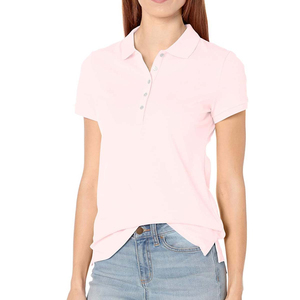 Polo pour femme de bonne qualité, nouveau, à séchage rapide, manches courtes, rose clair, pour le badminton, vente en gros de polos et t-shirts pour femmes - Product Image 6