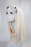 Hijab en mousseline noire pour femmes, motif à carreaux, usage quotidien modeste, écharpe respirante en polyester, écharpe ethnique islamique
