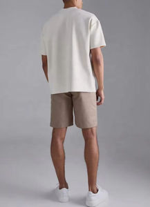 เสื้อยืดเปล่าผู้ชายไซส์ใหญ่ พิมพ์ลายได้ตามสั่ง 350 กรัม ผ้าฝ้าย 100% เสื้อยืดเปล่าเนื้อหนา สำหรับผู้ชาย โดย HI - Product Image 3