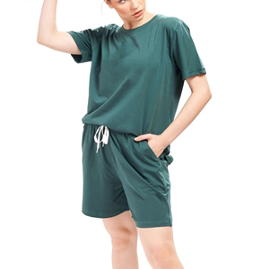 Conjunto de Dos Piezas Casual de Verano para Mujer, Diseño de Encaje Estampado Personalizado, 100% Algodón, Talla y Color Personalizados, Estilo Urbano - Product Image 3