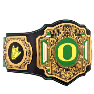 Ceinture de championnat personnalisée FITLER SPORTS Oregon Ducks pour le style Legacy, en cuir, avec plaques en laiton pour la lutte poids lourd, 2,5 kg - Product Image 3