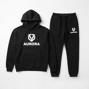 Fabricante de Conjuntos Deportivos Casuales de Dos Piezas: Sudadera con Capucha de Forro Polar y Pantalones Deportivos con Cordón Ajustable, con Logotipo de Marca Personalizado OEM - Product Image 1