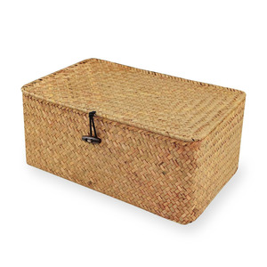 Boîte élégante en jonc de mer pour le rangement des vêtements, tissée à la main, en fibre naturelle, boîtes personnalisées. - Product Image 2