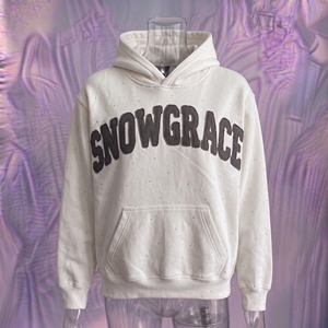 Sudadera con Capucha Extra Grande Snowgrace, Unisex, de Algodón y Felpa, con Estampado Puff, Informal, para Invierno - Product Image 2
