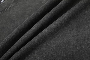 Cheap Price Breathable Fitted Washed Heavyweight Tee Women Men <b>Drop</b> Shoulder Wholesale Stone <b>Acid</b> Wash T Shirt - Product Image 3