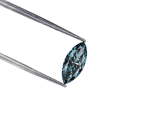 Piedras semipreciosas cultivadas en laboratorio OM GEMS, 0.90 CT, corte marquesa brillante, azul verdoso intenso, claridad VS1, diamante CVD para joyería - Product Image 2