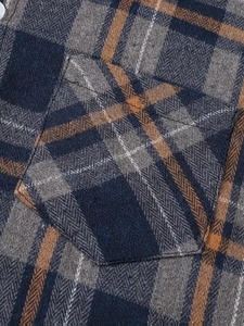 Camisa a Cuadros Premium para Hombre, Estilo Casual, Manga Larga, Mezcla de Algodón Twill, Moda Urbana, OEM, ODM, Logotipo Personalizado - Product Image 3