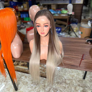 Pelucas de Cabello Humano al por Mayor, Peluca de Cabello Vietnamita Virgen Liso Natural sin Pegamento con Encaje Frontal, Peluca de Lujo de Cabello Vietnamita - Product Image 1