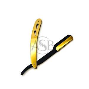 Black Gold Replaceable Blade Barber <b>Razor</b> Stainless Steel Blade Professional Barber <b>Razor</b> Salon Grooming Instrument for <b>Men</b> - Product Image 5