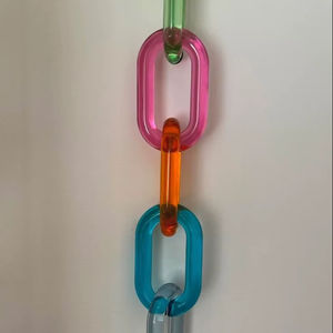 Chaînes en résine translucide colorées pour décoration murale, support de plante DIY, accessoire d'exposition artistique pour jardin intérieur - Product Image 1