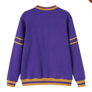 Para la Universidad y los Colegios, Sudadera Omega 1911 con Rayas Púrpuras, Cuello Redondo, Manga Larga, Informal, 100% Algodón, Felpa - Product Image 3