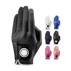 Leather Golf <b>Gloves</b> Breathable Wrist Length Sporty Style For Men Spring Summer Use - Product Image 2