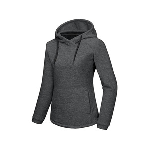 Sudadera con Capucha para Mujer, Color Sólido, Manga Larga, Tejido de Algodón, Transpirable, Estilo Casual de Otoño, con Bolsillos - Product Image 4