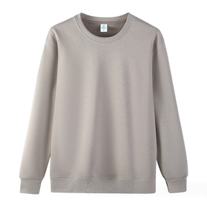 Sweat-shirt personnalisé épais pour homme, pull en molleton uni à col rond, coupe ample, streetwear, blanc uni, pour la gym - Product Image 4