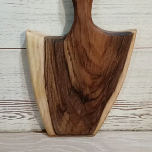 Planche à découper en bois massif avec poignée, design à grain naturel, pour cuisine, restaurant, hôtel et vente en gros - Product Image 1