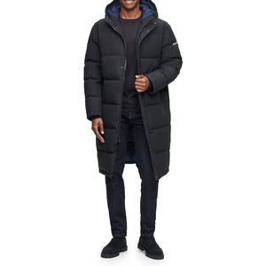 Veste parka à capuche extra longue en tissu, manteau d'hiver chaud et isolé, vêtement d'extérieur décontracté pour temps froid, veste à capuche épaisse et superposée - Product Image 2