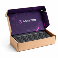Boîte d'expédition en carton ondulé personnalisée, étanche, avec doublure en mousse pour l'emballage de claviers d'ordinateur, logo imprimé, design protecteur