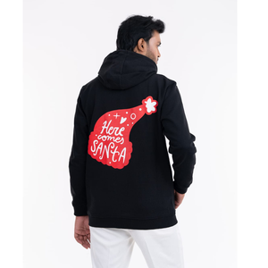 Sudadera con capucha clásica transpirable de peso medio con estampado navideño en la espalda, con tejido polar de alta calidad para hombre, sudadera con capucha con cremallera para invierno. - Product Image 5