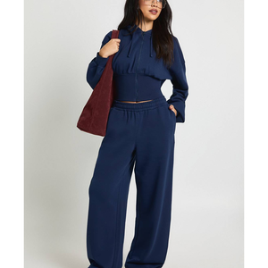 Conjunto de 2 piezas de chándal de invierno ligero con cremallera y parches de letras, 400GSM, para entrenamiento y jogging, modelo 2026 - Product Image 1