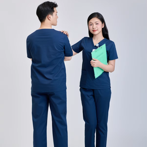 ชุดสครับทางการแพทย์แบบผ้าทอ WFX-CVC ตรวจจับเข็มได้ ผลิตในเวียดนาม สำหรับทุกเพศ 52% ผ้าฝ้าย 45% โพลีเอสเตอร์ 3% สแปนเด็กซ์ - Product Image 1