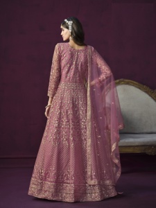 Qualité d'exportation indienne décontracté Anarkali robe Net tissu Salwar costumes mariée Salwar Kameez pour tenue de fête du fournisseur indien - Product Image 4