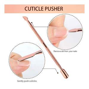 Coupe-cuticules professionnel en acier inoxydable, finition or rose, coupe-ongles, éliminateur de peaux mortes, outil de manucure pour usage en salon - Product Image 4