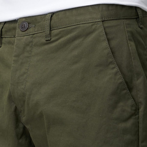 Shorts Bermuda en Coton Oxford Vert Olive pour Homme, Fabriqués en Usine, Taille Mi-Haute, Style Décontracté, Couleur Unie, Respirants, 220g, Chino pour Homme - Product Image 4