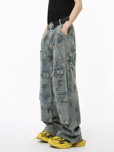 Pantalons baggy hip-hop, pantalons de skate surdimensionnés, vente en gros de streetwear - Product Image 6