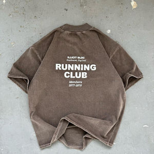 Camiseta Vintage con Logotipo Personalizado OEM, 100% Algodón, Lavado Ácido, Camiseta Gráfica para Hombre, Impresión de Logotipo, Camiseta Lisa Lavada con Efecto Stone Washed - Product Image 2