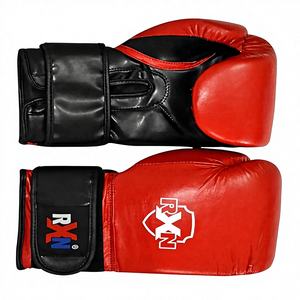 Guantes de Boxeo de Piel Roja Ligeros Unisex RXN con Cierre Personalizable - Product Image 1