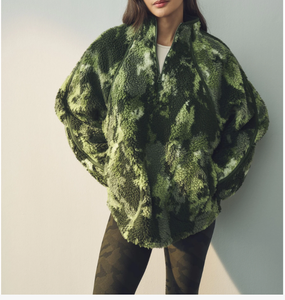 Sweat-shirt à capuche oversize en coton épais à col rond avec broderie de logo personnalisé et doublure en molleton pour femme - Product Image 1