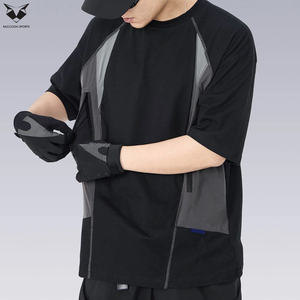 เสื้อยืดเทคแวร์คุณภาพสูงขายส่ง เสื้อผ้าสะท้อนแสงแนวสตรีทแวร์ เสื้อยืดผู้ชายแบบใช้งานได้จริง เสื้อผ้าดูดซับความชื้น เสื้อเทคแวร์ - Product Image 6