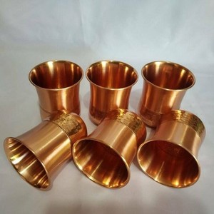 Copper <b>Water</b> Glass Set Handmade Hammered Copper Drinking Cups Ayurvedic Pure Copper Drinkware OEM ODM Supplier Manufacturer - Product Image 1