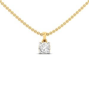 Pendentif solitaire en diamant CVD de laboratoire taille coussin, éclat céleste, plaqué or 10K, certifié GIA, bijoux ethniques, cadeau pour femme - Product Image 5