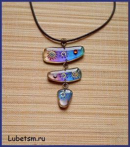 Iridescent Resin Necklace Holographic Handcrafted Jewelry <b>Unique</b> <b>Gift</b> <b>for</b> <b>Her</b> Ideal Bestie Present - Product Image 4