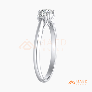 925 Sterling Silver Three <b>Stone</b> Moissanite Engagement Ring Lab Grown Diamond Bridal Jewelry Women USA Luxe - Product Image 6
