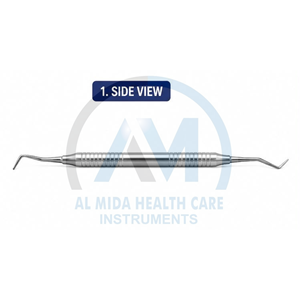 คู่มือการใช้งานอุปกรณ์ผ่าตัดทางทันตกรรมแบบสองด้านของ Al Mida Healthcare มุมมองด้านหน้า ด้ามจับทำจากสแตนเลส ดีไซน์ปลายสองด้าน ได้รับการรับรองมาตรฐาน CE - Product Image 5