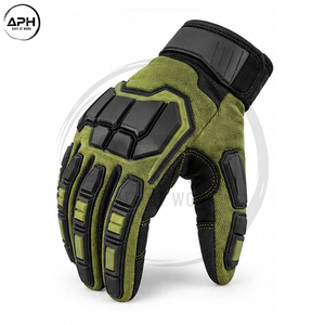 Guantes de Trabajo Personalizados con Logotipo, Color Verde Oliva y Negro, Resistentes a Impactos, Muñeca Ajustable, Palma Reforzada, Guantes Industriales de Uso General - Product Image 5